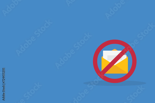 Spamming mailbox icon. Email hacking and spam warning symbol. EPS10 Vector Illustration.	