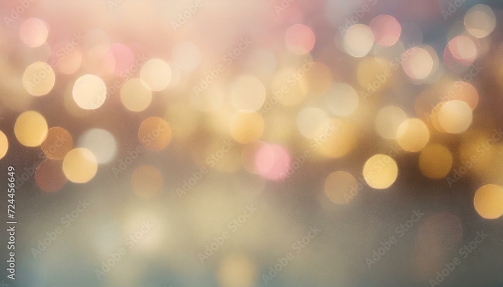 abstract background with bokeh, Abstract blur bokeh banner background. Rainbow colors, pastel purple, blue, gold yellow, white silver, pale pink bokeh background