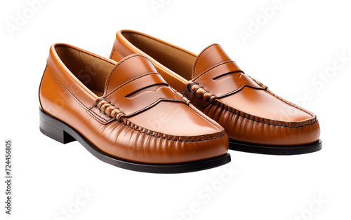 Classic Penny Loafers On Transparent Background