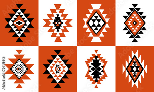 Fotografía Ethnic navajo, aztec pattern design for background or wallpaper, geometric ethni