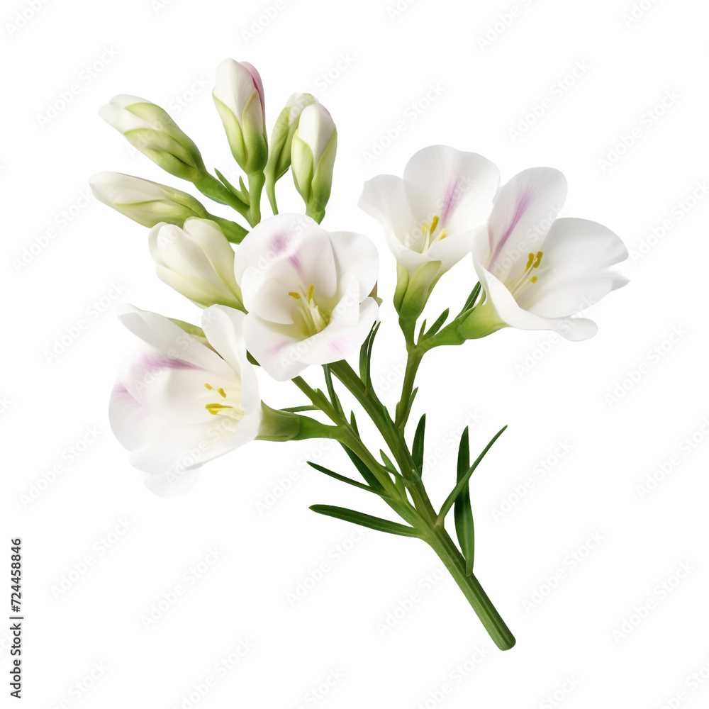 Freesia flower isolated on transparent background Freesia flower isolated on transparent background