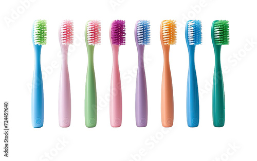 Durable Plastic Toothbrush on Transparent Background