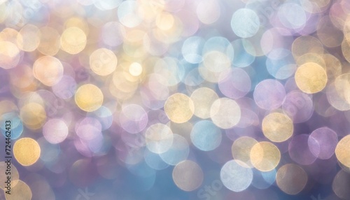 abstract background with lights, Abstract blur bokeh banner background. Rainbow colors, pastel purple, blue, gold yellow, white silver, pale pink bokeh background