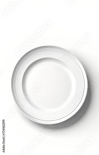 empty plate isolated on white