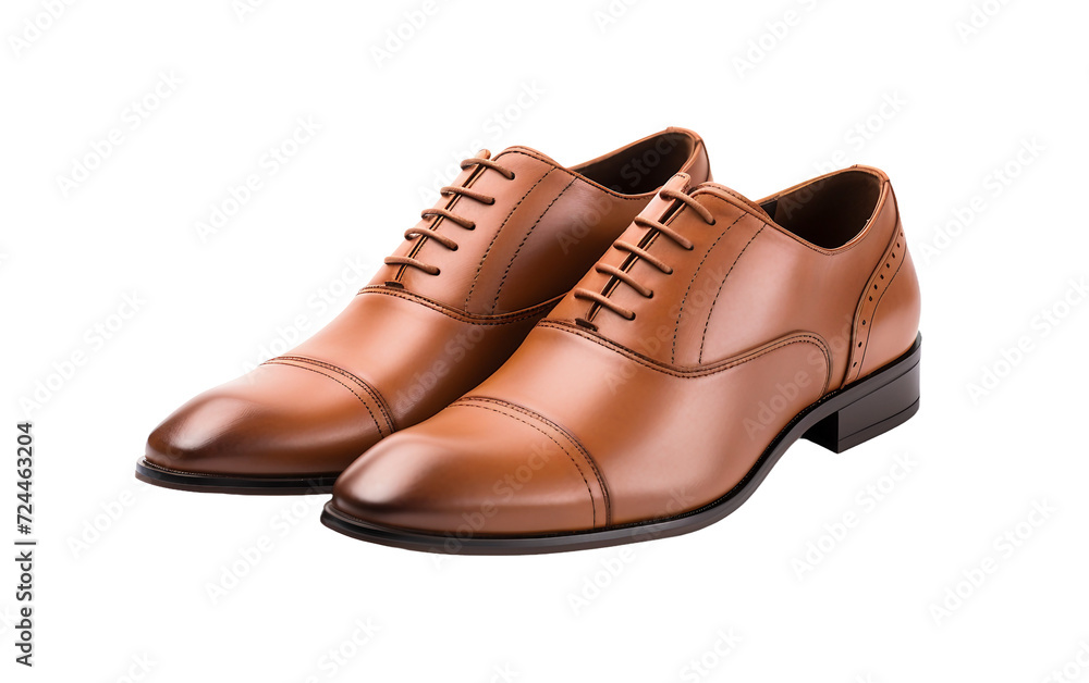 Classic Brown Oxford Shoes On Transparent Background