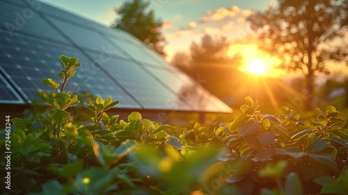 Solar panels being installed on office buildings