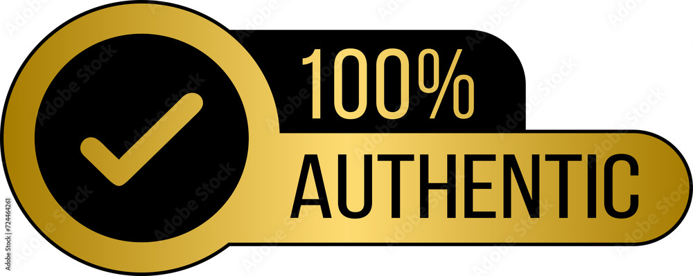 100% golden authentic stamp vector illustration 100% golden authentic stamp vector illustration