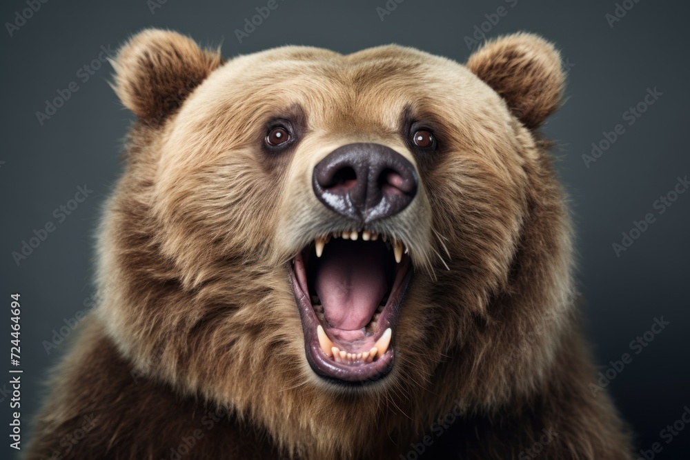 Surprised bear with open mouth. Surprised bear with open mouth.