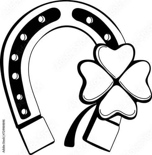 Lucky Horseshoe Outline