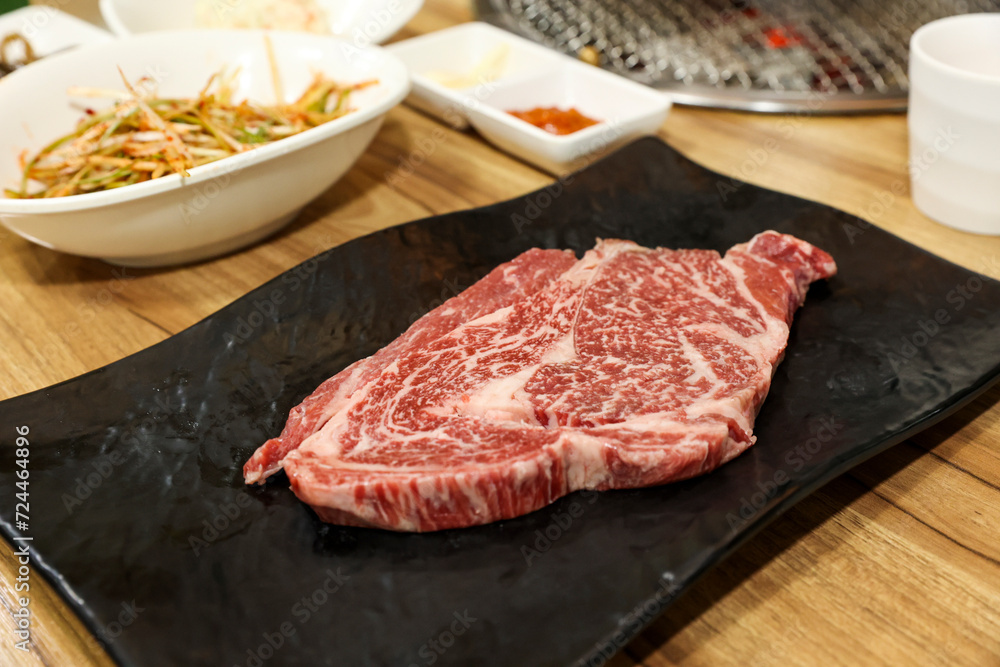 Fototapeta premium South Korean beef raw sirloin