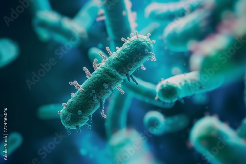 Microscopic Probiotic Bacteria Aid In Healthcare And Digestive System Treatment