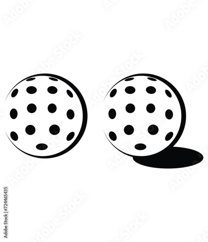 Two Pickleball Black Vector. You can use it as club logo, banner design etc.