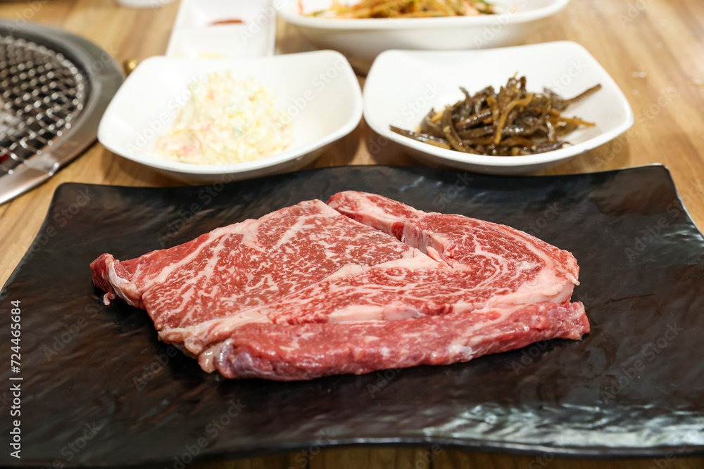 South Korean beef raw sirloin