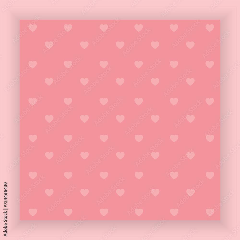 Valentine's day party poster template in paper style