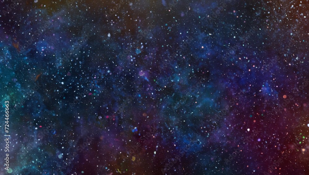 Naklejka premium The center of milky way galaxy and space dust in the universe, Night starry sky with stars