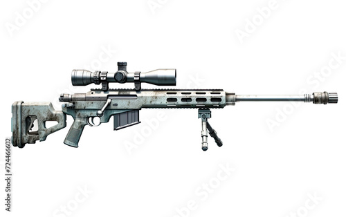 Precision Sniper Rifle on Transparent Background
