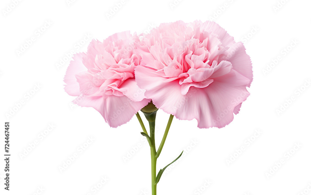 Pink Carnation Serenity On Transparent Background