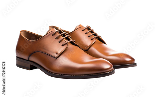 Luxury Leather Derbies On Transparent Background