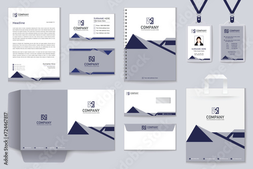 Classic Corporate identity  Real Estate full stationery template design.