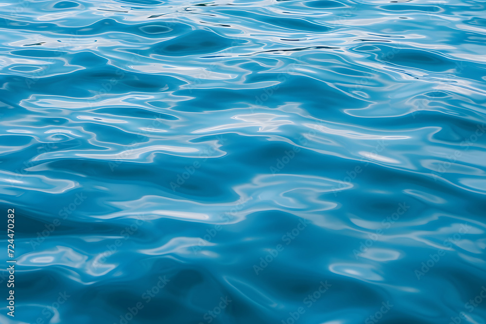 Reflection​ on​ surface​ blue​ water​ in​ the​ sea