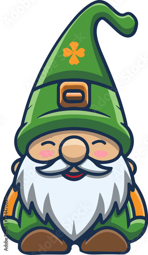 st patricks day cute leprechaun cartoon illustration