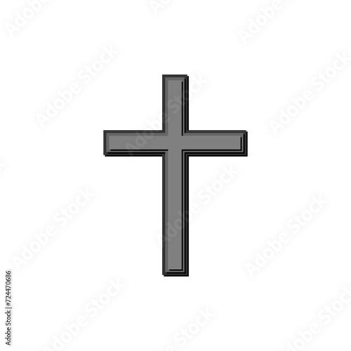 Christian Catholic cross icon isolated on transparent background © sljubisa