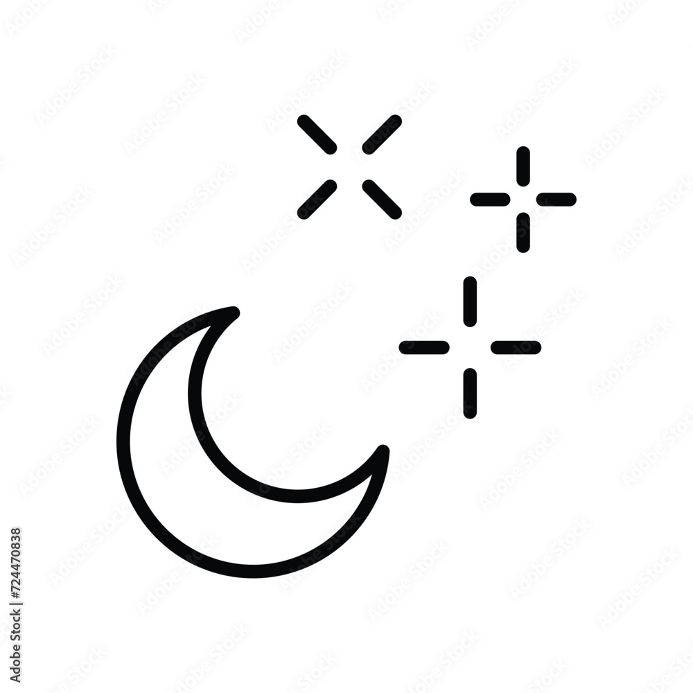 New Year night icon with white background vector stock illustration New Year night icon with white background vector stock illustration