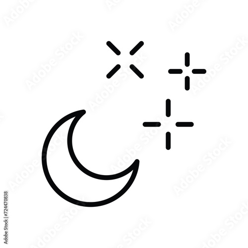 New Year night icon with white background vector stock illustration
