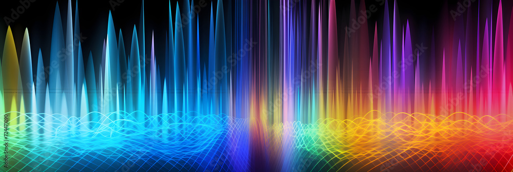 Sonic Vibrations of Music Illustrated Through the Dynamic Spectrum of an EQ Rainbow