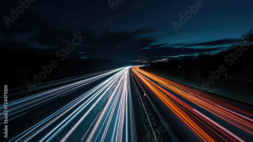Nighttime Traffic on Highway