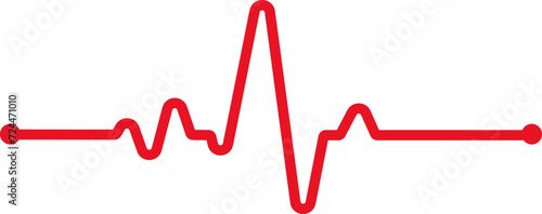Heart Beat Pulse Vector Line