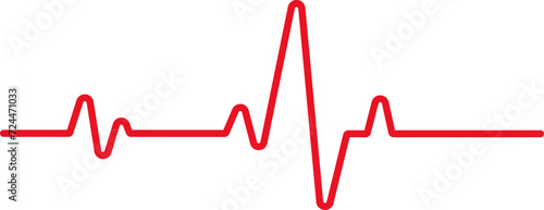 Heart Beat Pulse Vector Line