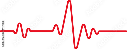 Heart Beat Pulse Vector Line