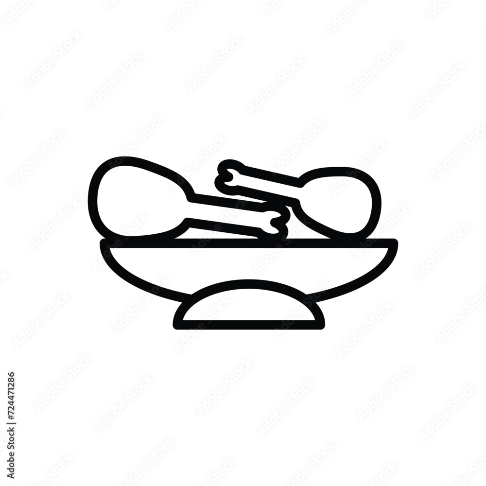 food icon with white background vector stock illustration
