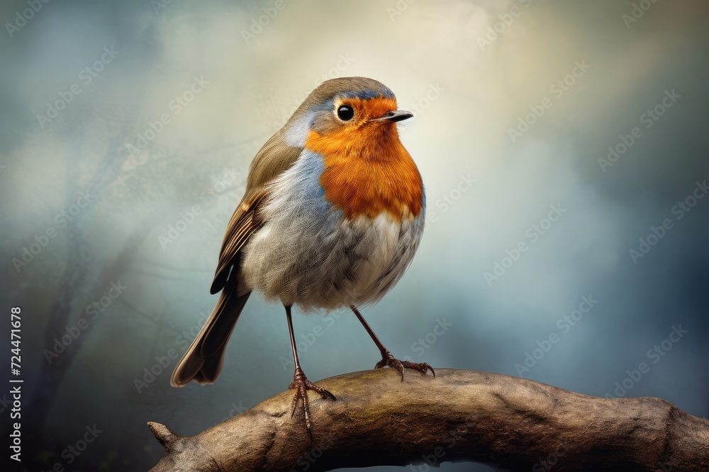 Serene Robin Perched Amidst Forest Splendor: Capturing Nature's Essence Generative AI Serene Robin Perched Amidst Forest Splendor: Capturing Nature's Essence Generative AI