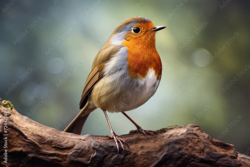 Serene Robin Perched Amidst Forest Splendor: Capturing Nature's Essence Generative AI Serene Robin Perched Amidst Forest Splendor: Capturing Nature's Essence Generative AI