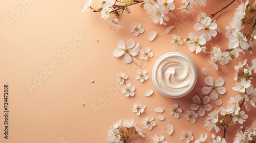 Beautiful background for hand cream advertising