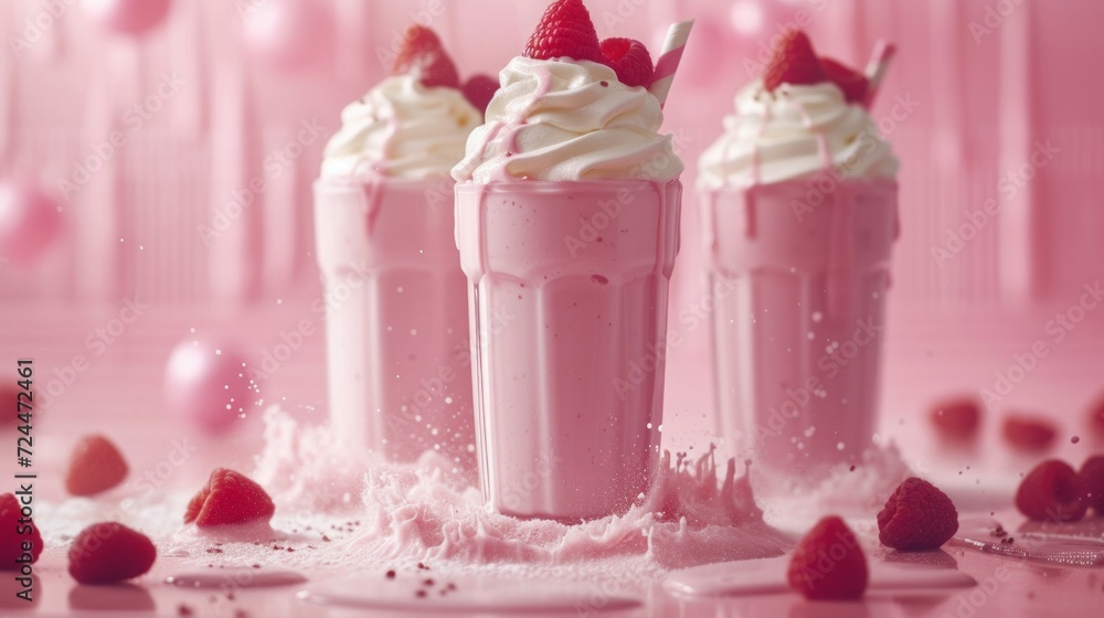 Beautiful background for milkshake advertising Beautiful background for milkshake advertising