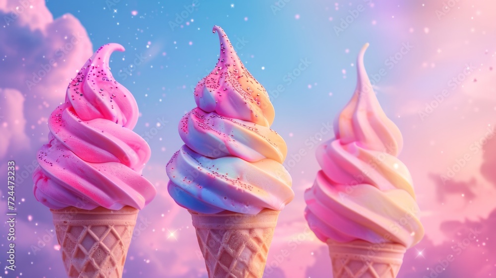Beautiful background for ice cream advertising Beautiful background for ice cream advertising