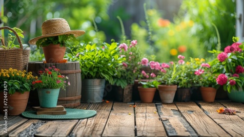 Beautiful background for garden spring party advertising