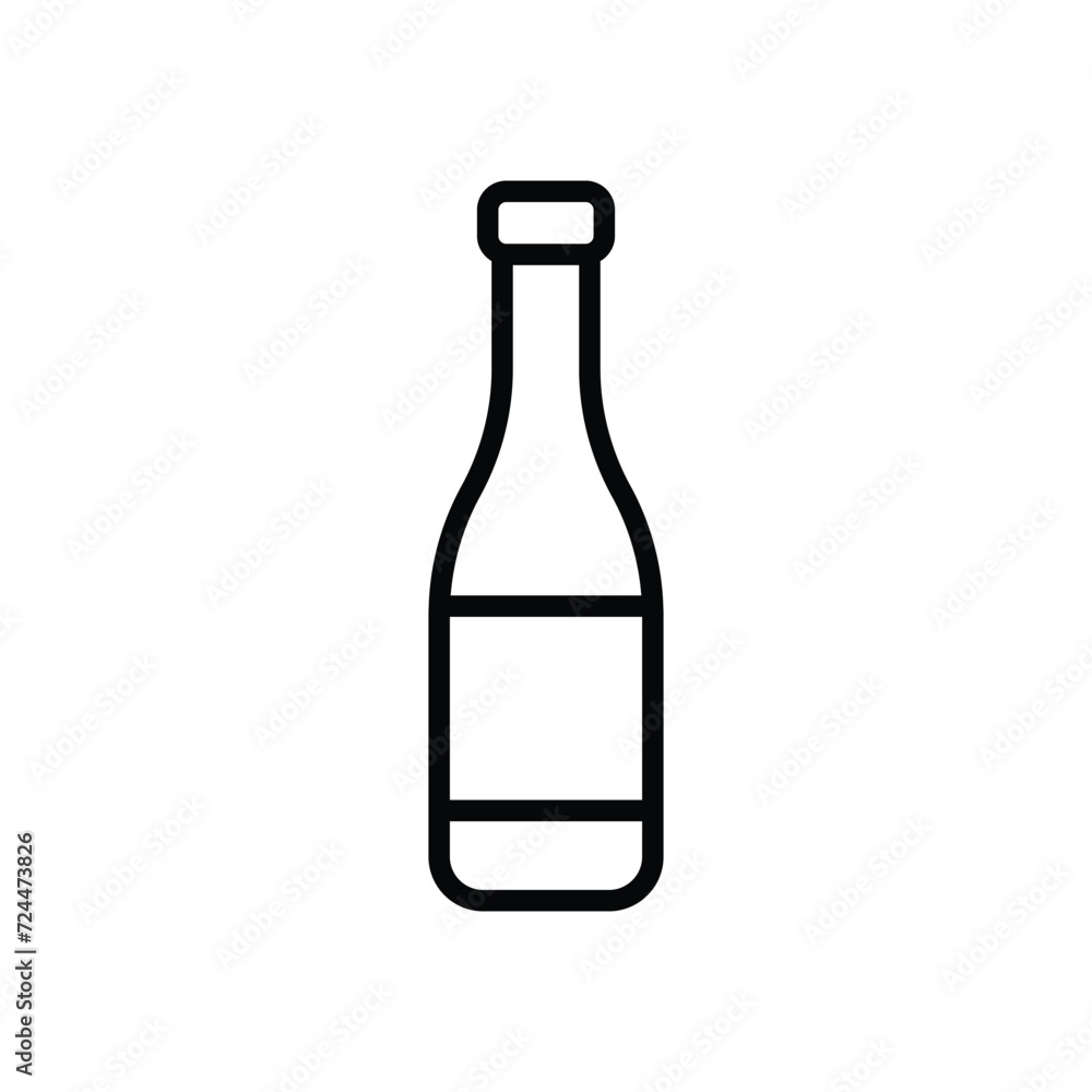 Beer Bottle icon with white background vector stock illustration Beer Bottle icon with white background vector stock illustration