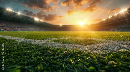 Beautiful background for football game advertising