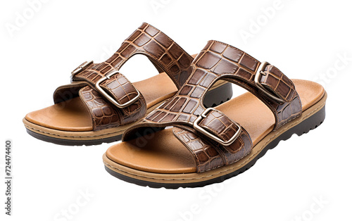 Stylish Slip-On Sandals for Casual Comfort On Transparent Background