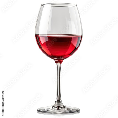 Red Wine Glass Isolated On White Background, Illustrations Images