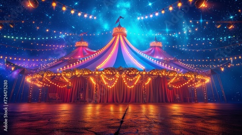 Beautiful background for circus advertising