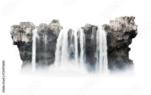 Outdoor Waterfall on Transparent Background