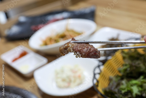 Korean beef raw sirloin bbq