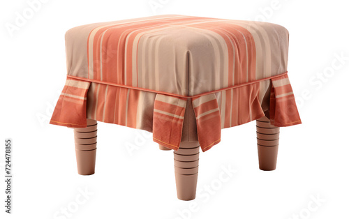 The Artistry of the Upholstered Side Table On Transparent Background