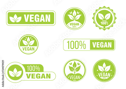 100 percent vegan labels photo