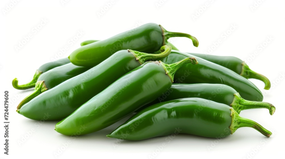 Jalapeno peppers isolated on white background Jalapeno peppers isolated on white background